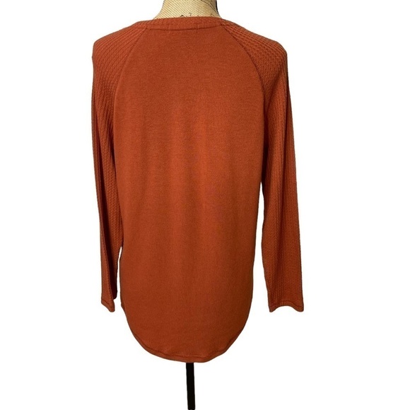 BOUTIQUE Fall Rust Sweater Top “You Had Me At Pumpkin Spice” Lightweight Size M - Picture 6 of 9